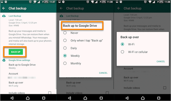 how to read WhatsApp backup on Google Drive