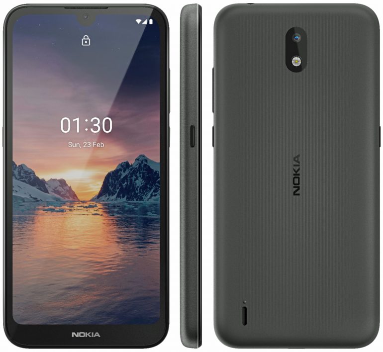 Nokia 1.3 press render surfaces with a single rear camera