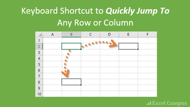 Jump to a cell in Excel