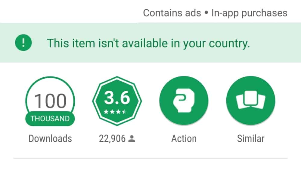 this item is not available in your country