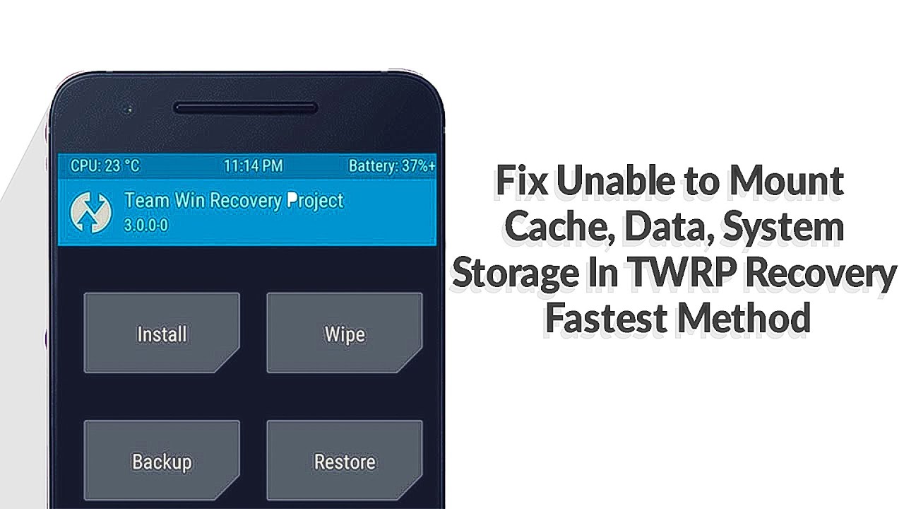 fix Mount Storage problem in TWRP