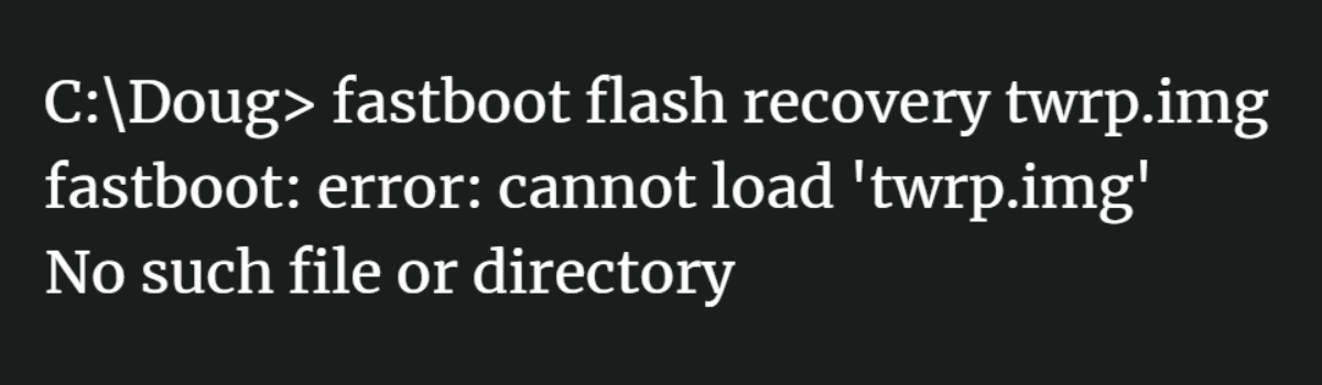 fastboot error when installing twrp