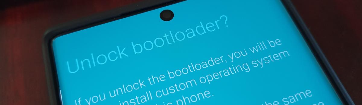 Galaxy S20 Bootloader Unlock Screen