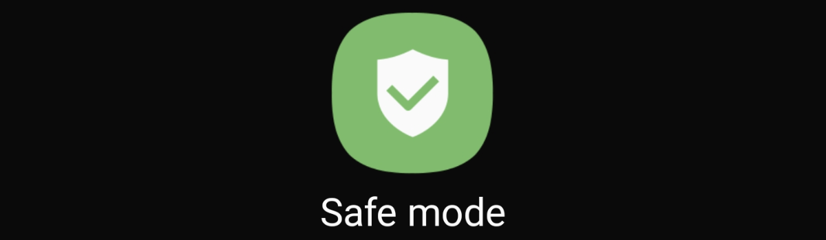 photo showing the galaxy s20 safe mode button