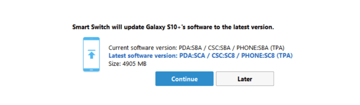 Galaxy S10 Manual OTA Update