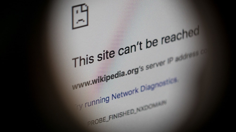 Wikipedia blocked